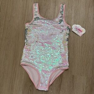 Girl Sequin One Piece Bathing Suit